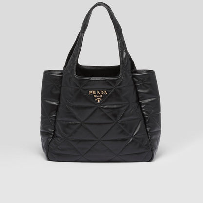 ★PRADA直営店★トップステッチ ラージ レザー トートバッグ