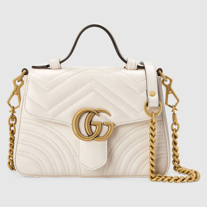 【GUCCI】グッチGGマーモントミニトップハンドルバッグ◆ハンドバッグ