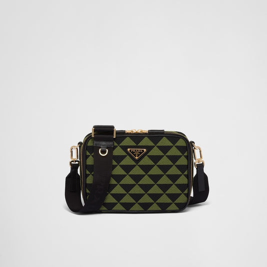 ★PRADA直営店★エンブロイダリー ファブリックバッグ