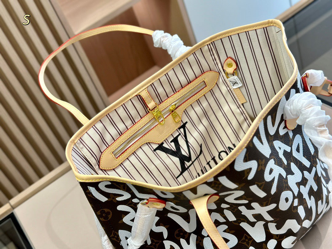L&V Neverfull 落書き 限定 ショッピングバッグ