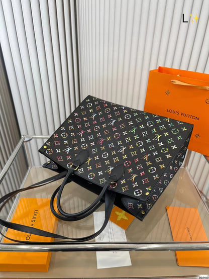 L&v カラフルなパターン ハンドバッグ ショッピングバッグ【50%オフ 送料無料】