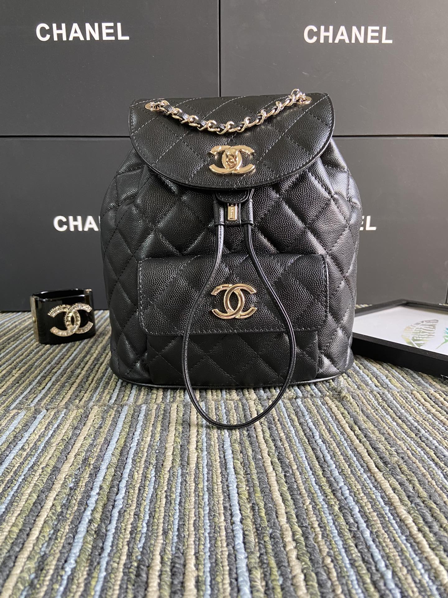 Chanel Ball pattern Backpack S1371