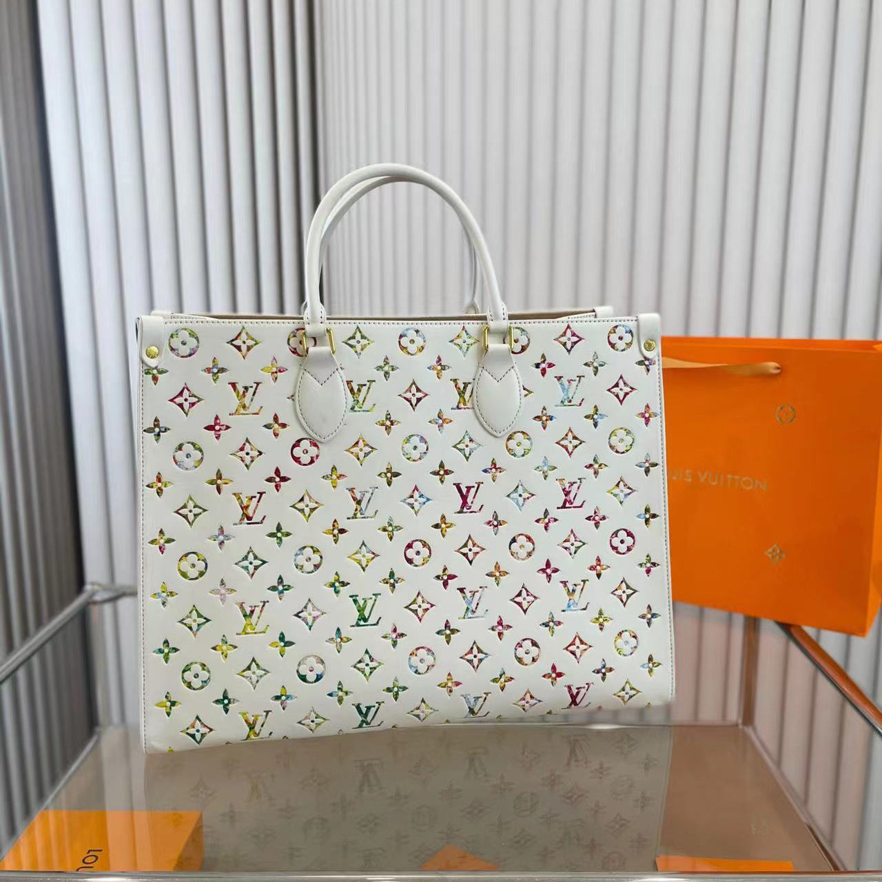 L&v カラフルなパターン ハンドバッグ ショッピングバッグ【50%オフ 送料無料】