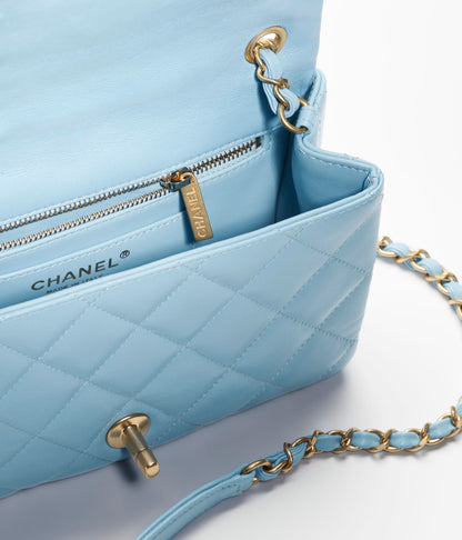 スモール トップハンドル フラップ バッグ