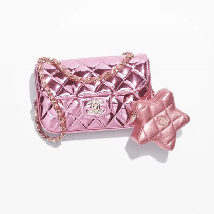 2024 CRUISE CHANEL ミニフラップバッグ＆スターコインケース付