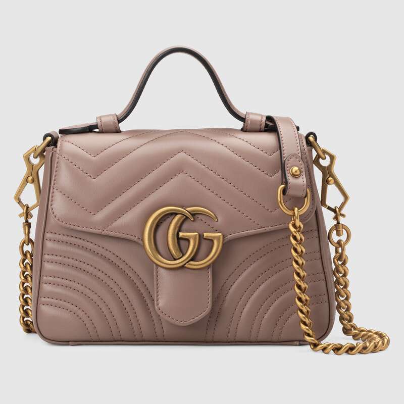 【GUCCI】グッチGGマーモントミニトップハンドルバッグ◆ハンドバッグ
