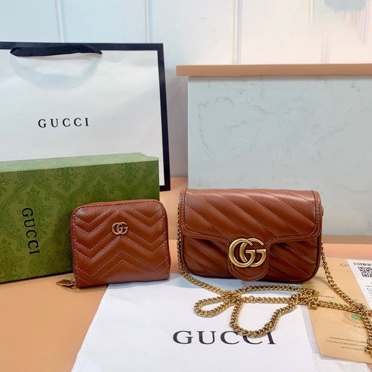 【GUCCI】ミニチェーンバッグ 476433 キャラメルクラシック