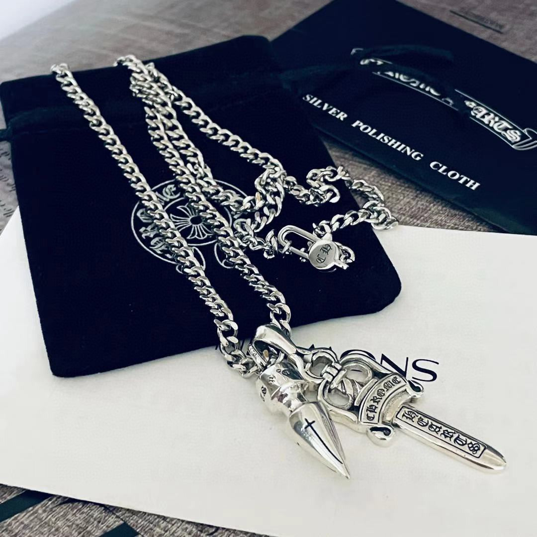 【Chrome Hearts】ネックレス、新しいネックレス万能シンプルファッションオーナメント 男女兼用