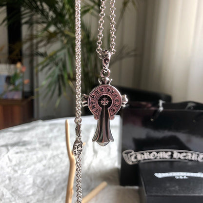 Chrome Hearts クロムハーツ バッジクロスネックレス 65cm