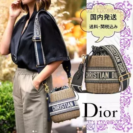 完売前に！DIOR 即納・関税込 DIOR WICKER かごバッグ ストロー
