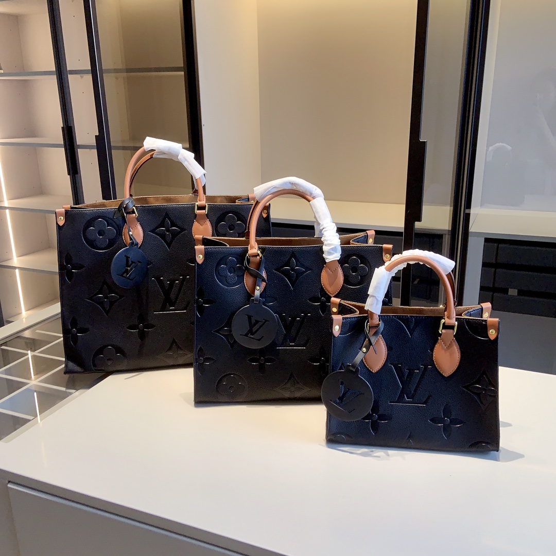 【LOUIS VUITTON】LV 2023 新製品 専門店定番の大きい押し花シリーズで、定番Onthego Toteショッピングバッグ