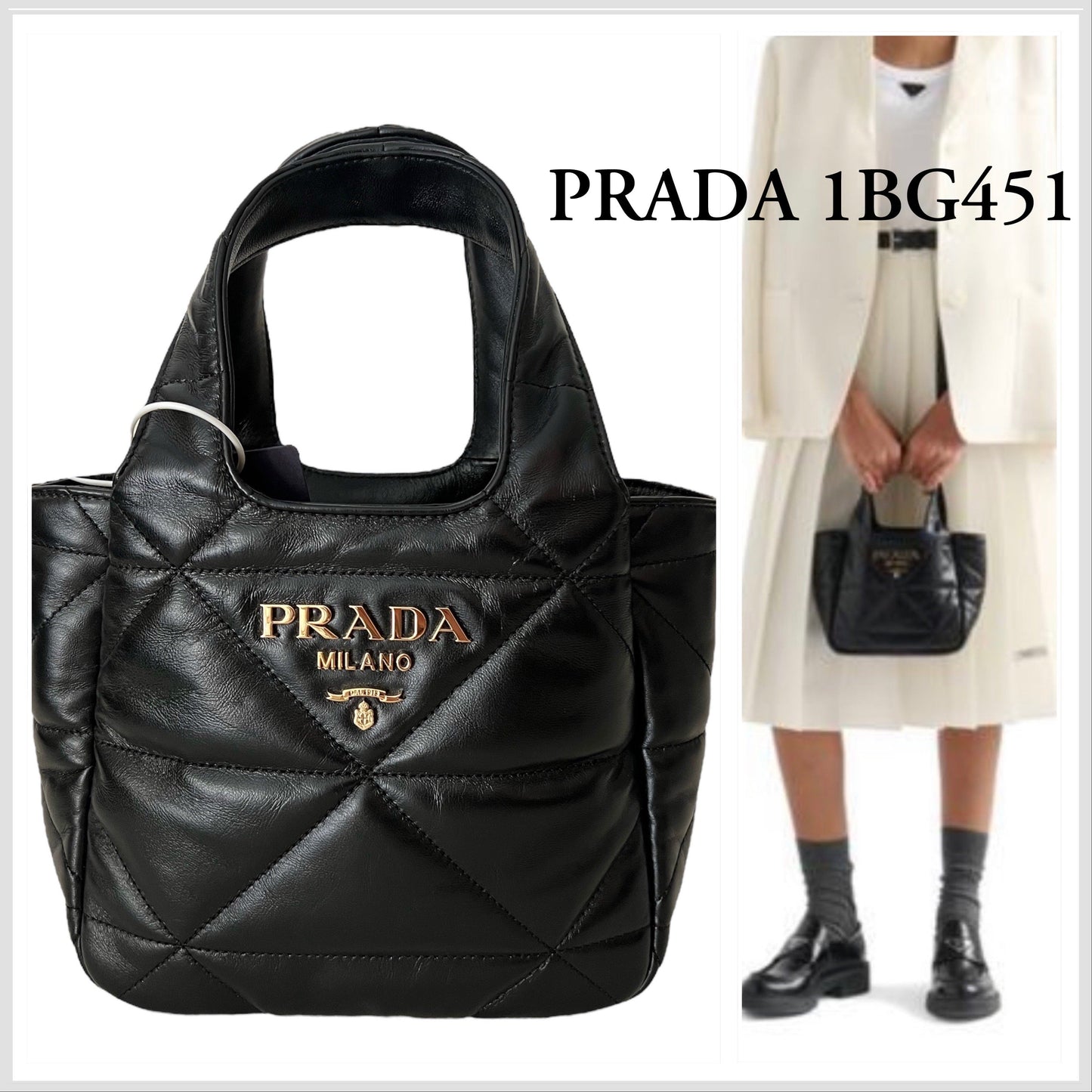 セール☆PRADA☆ ソフトナッパレザー ミニハンドバッグ1点入荷♪☆正規品☆