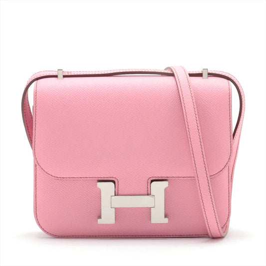 エルメス コンスタンス3 ミニ18 ヴォーエプソン ピンク シルバー金具