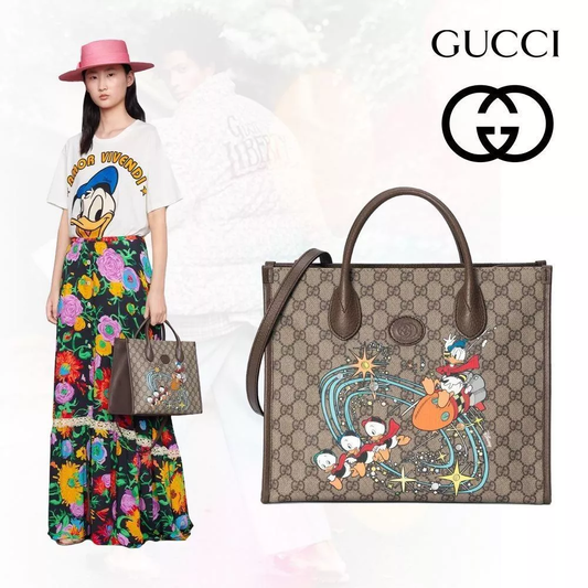【GUCCI】累積売上総額第１位 ドナルドダックトート★コラボ 限定品