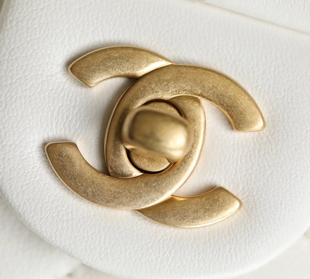 Chanel classic flap mini with golden ball