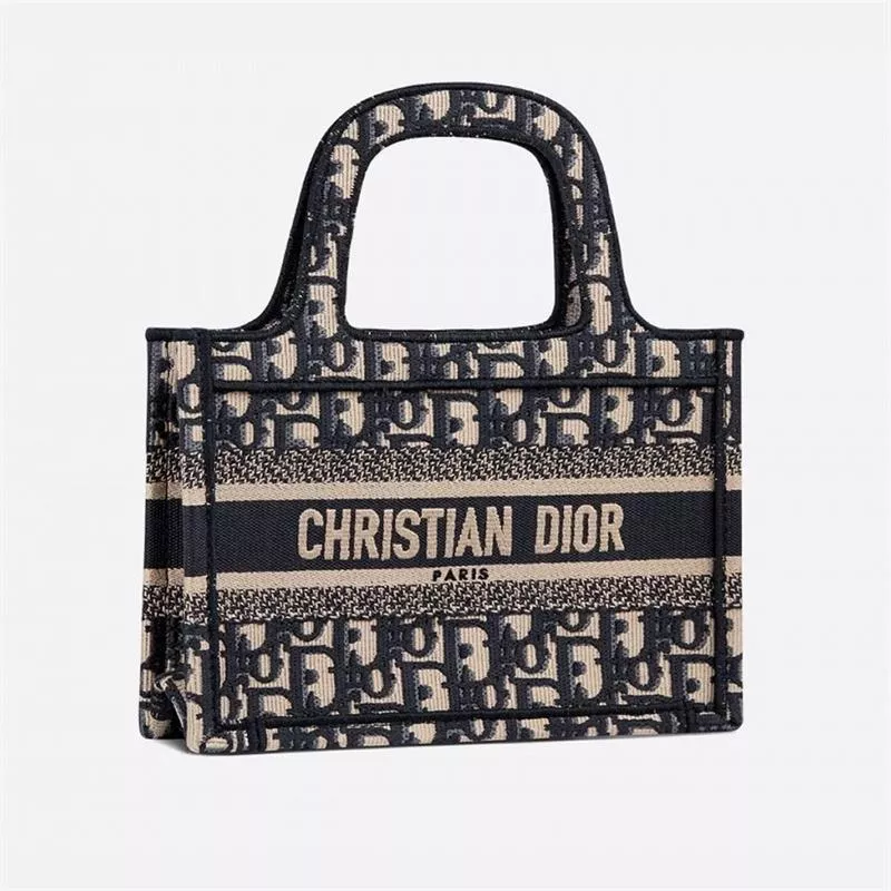 【DIOR】ディオール オブリーク 刺繍 ブックトートミニバッグ