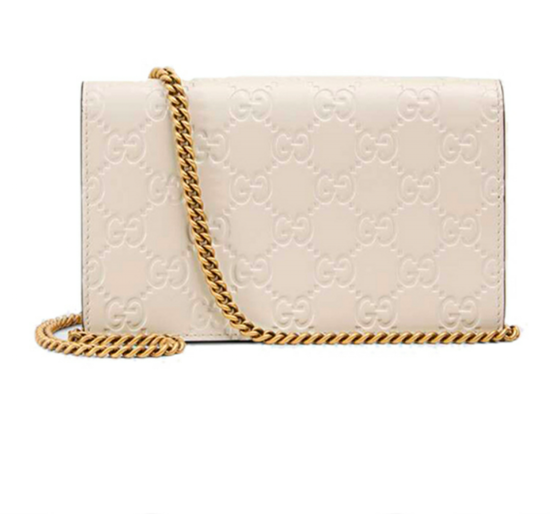 大人気♪グッチグッチシグネチャーコレクションチェリーレザーショルダークロスボディバッグミニウィメンズホワイト