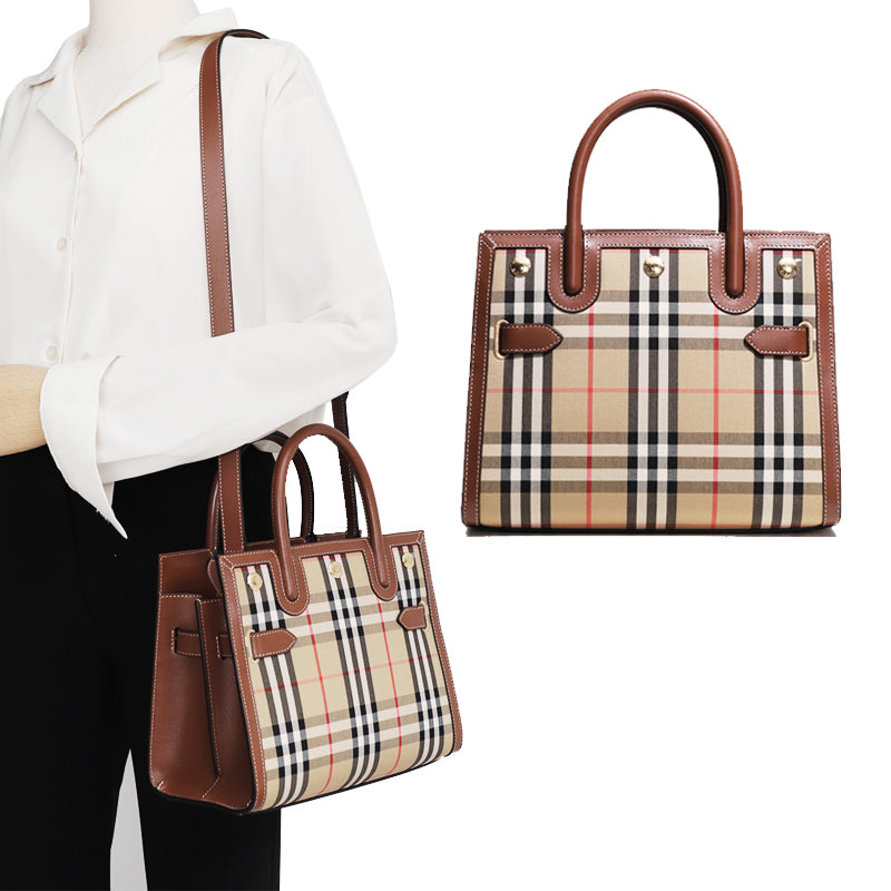 ☆Burberry ミニ ツーハンドル タイトルバッグ