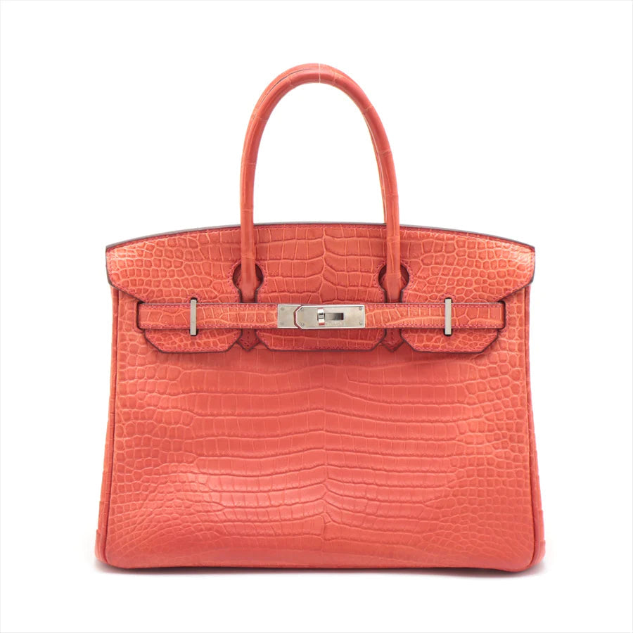 エルメス バーキン30 ポロサスマット ルージュインディアン シルバー金具