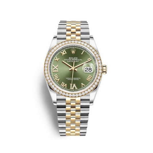 デイトジャスト 36 ウォッチ : イエローロレゾール - オイスタースチール＆18 CT イエローゴールド - M126283RBR-0011