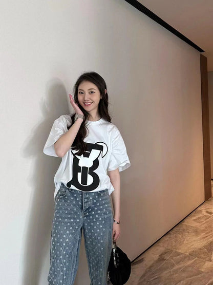 🔥2 つのうち 1 つが無料になります🔥🔥【Burberry】バーバリー )半袖 男女兼用、ご好評に付き再入荷！