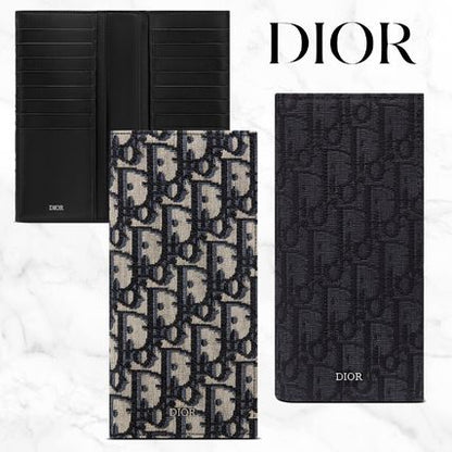 すぐ届く【DIOR】ディオール オブリーク ジャカード 長財布