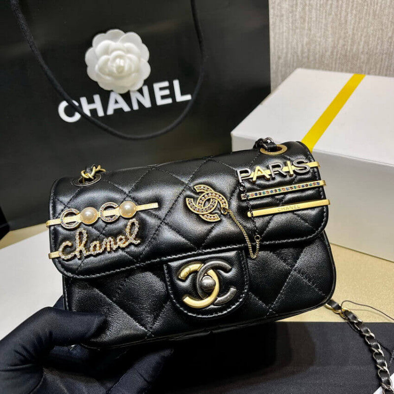 【入手困難】25ans雑誌掲載！中条あやみ愛用Chanel Pearls Charms Mini Flap Bag AS2978