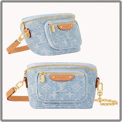 24AW◆Louis Vuitton◆ミニ バムバッグ モノグラム・デニム M83353