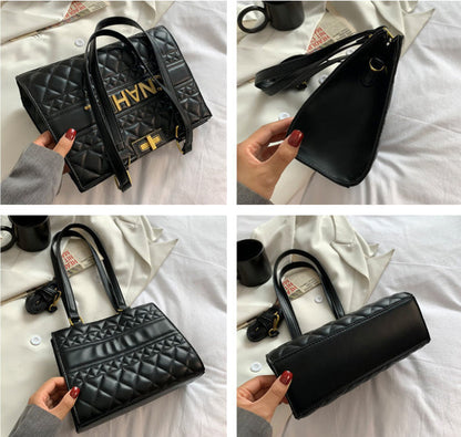 👜レターワンショルダーバッグ、ファッショナブルな大容量テクスチャードメッセンジャーバッグ👜【送料無料】