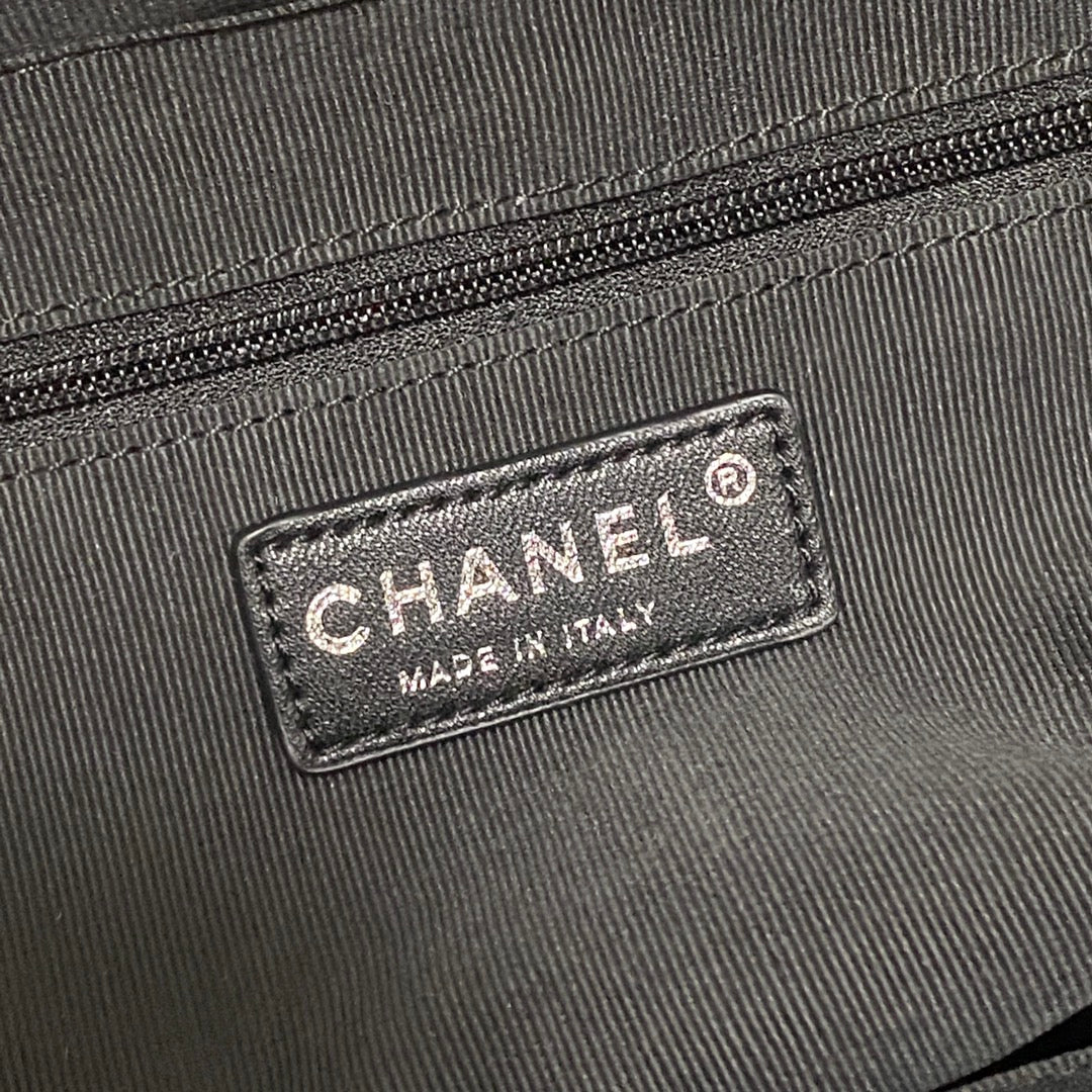 Chanel Calfskin Quilted Ultra Pocket Shopping Tote Navy AS3928