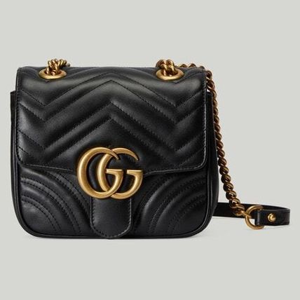 【GUCCI】直営店 GG マーモント マトラッセ　ミニバッグ 2色展開