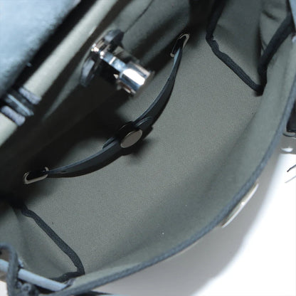 エルメス エールバッグジップPM トワルミリタリー カーキ シルバー金具