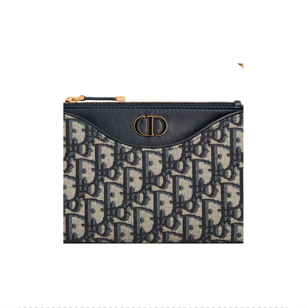 【23年新作】 DIOR 30 MontaigneAvenue CDロゴHoboパッケージ ワンショルダー斜め掛けバッグブルー