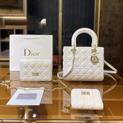 【ディオール国内配送】LADY DIOR マイクロバッグ【最短発送！】3点セット お得