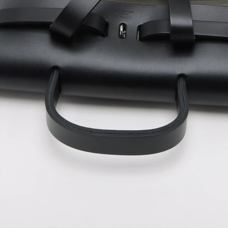 エルメス エールバッグジップPM トワルミリタリー カーキ シルバー金具