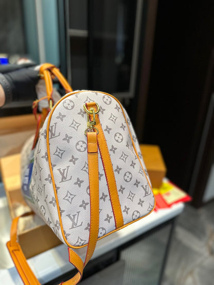 【L&V】23 トラベルバッグ 1854lvバッグ印刷 大容量 45cm*32cm