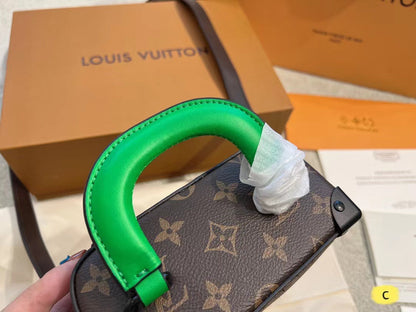 L&v バーティカルボックストランク ハンドバッグ ショルダーバッグ