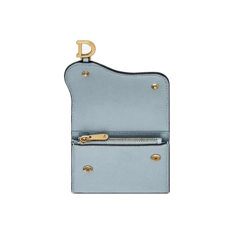 【DIOR】Saddleスカイブルーサドルバッグ財布