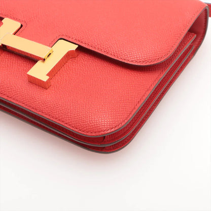 エルメス コンスタンス3 ミニ18 ヴォーエプソン ルージュクー ゴールド金具