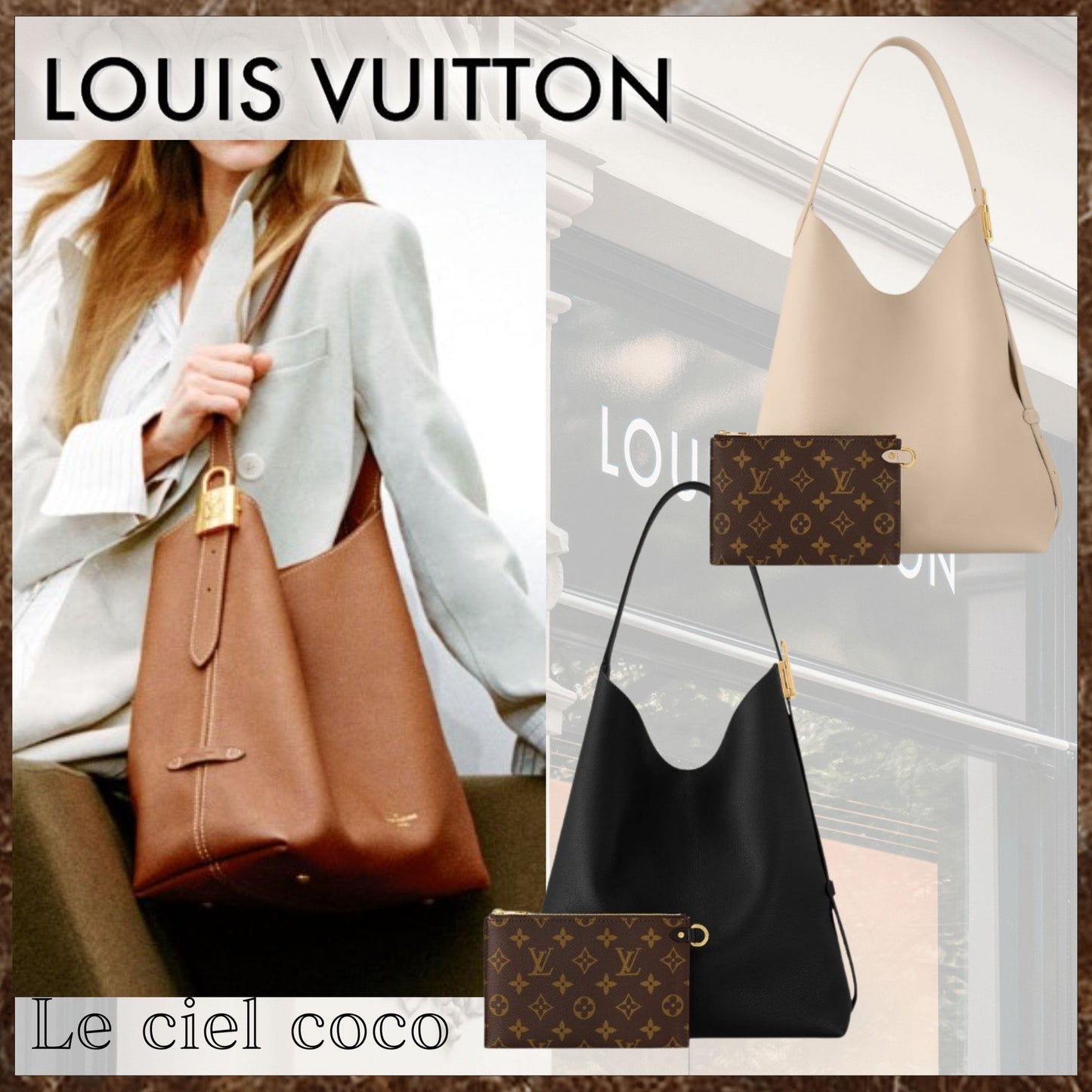 大人気 Louis Vuitton ロウキー・ホーボー MM トートバッグ 3色 M24974 M24856 M25022