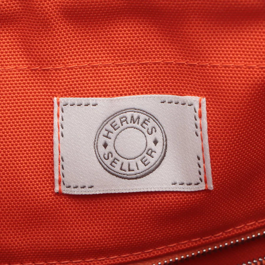 エルメス サックドパンサージュグルーム キャンバス ネイビー シルバー金具