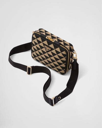 ★PRADA直営店★エンブロイダリー ファブリックバッグ