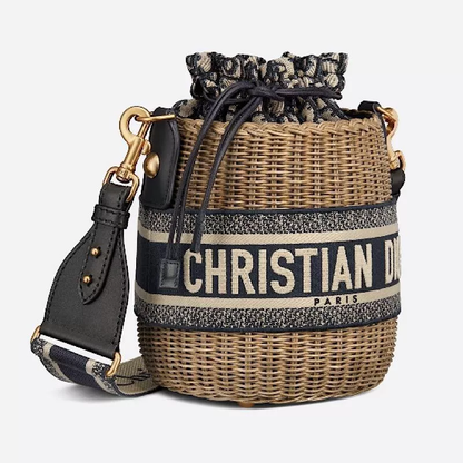 【DIOR】WICKER オブリーク ジャカード バケットバッグ
