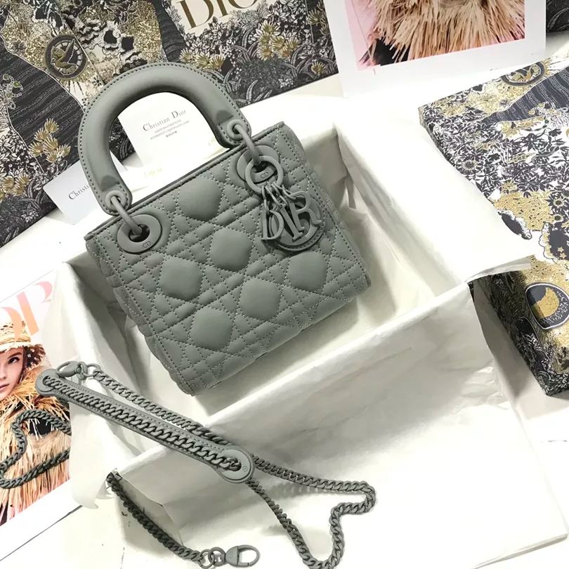 【超入手困難！ほしい！】Lady Diorトリコロールサテンチェック牛革