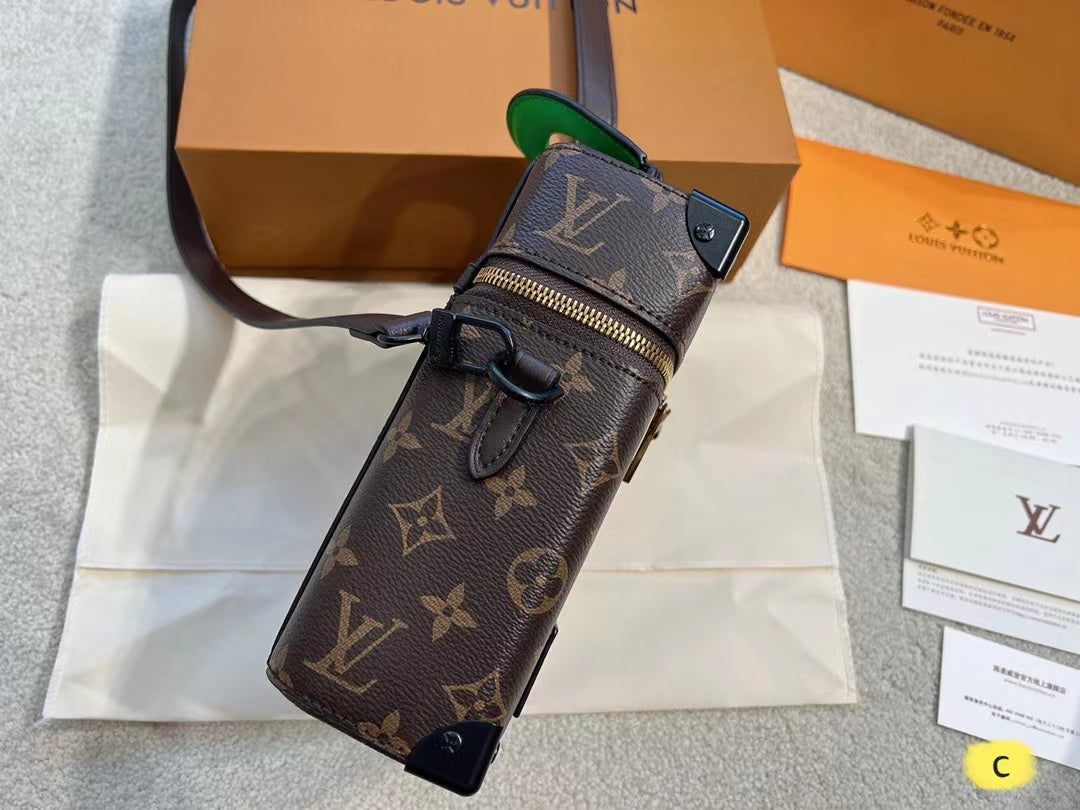 L&v バーティカルボックストランク ハンドバッグ ショルダーバッグ