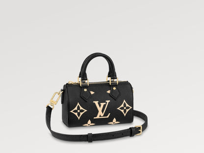 希少 LOUIS VUITTON ナノスピーディー ミニバッグ 黒 SAC NANO SPEEDY M81456 M82890