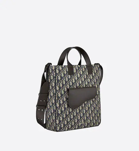 DIOR*Dior Oblique ショルダーストラップ付きサドルトートバッグ