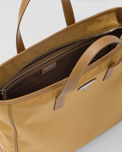 Re-Nylon xサフィアーノレザー トートバッグ