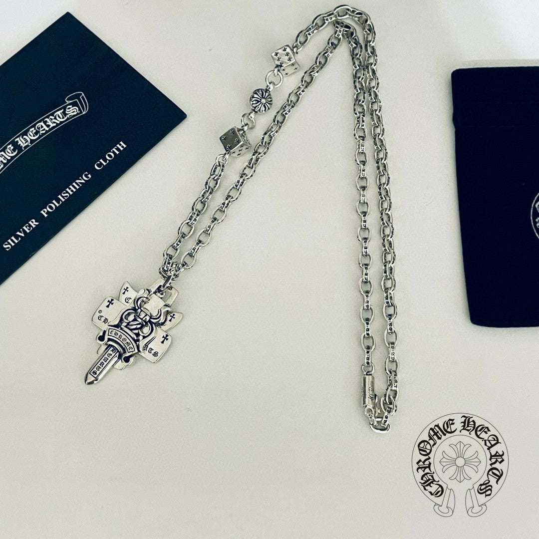 【Chrome Hearts】ネックレス、新しいネックレス万能シンプルファッションオーナメント