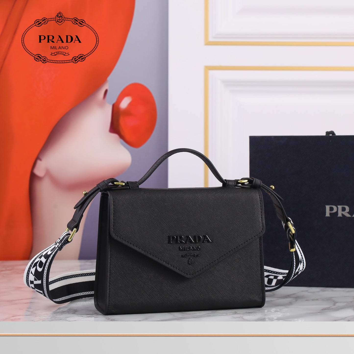 【PRADA 公式旗艦店】プラダ 斜めがけバッグ 当日出荷 好評に付き再入荷！21*14*6.5CM